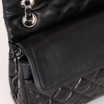 Chanel Medium Classic Double Flap Black Patent SHW