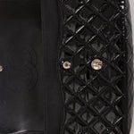 Chanel Medium Classic Double Flap Black Patent SHW
