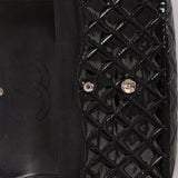 Chanel Medium Classic Double Flap Black Patent SHW