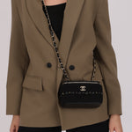 Chanel Vanity Case Black Crochet and Lambskin CGHW