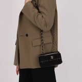 Chanel Vanity Case Black Crochet and Lambskin CGHW