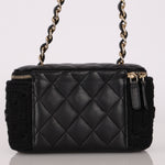 Chanel Vanity Case Black Crochet and Lambskin CGHW