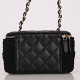 Chanel Vanity Case Black Crochet and Lambskin CGHW