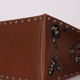 Dior Floral Book Tote Cognac Leather