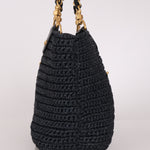 Chanel Raffia Turnlock Tote AGHW