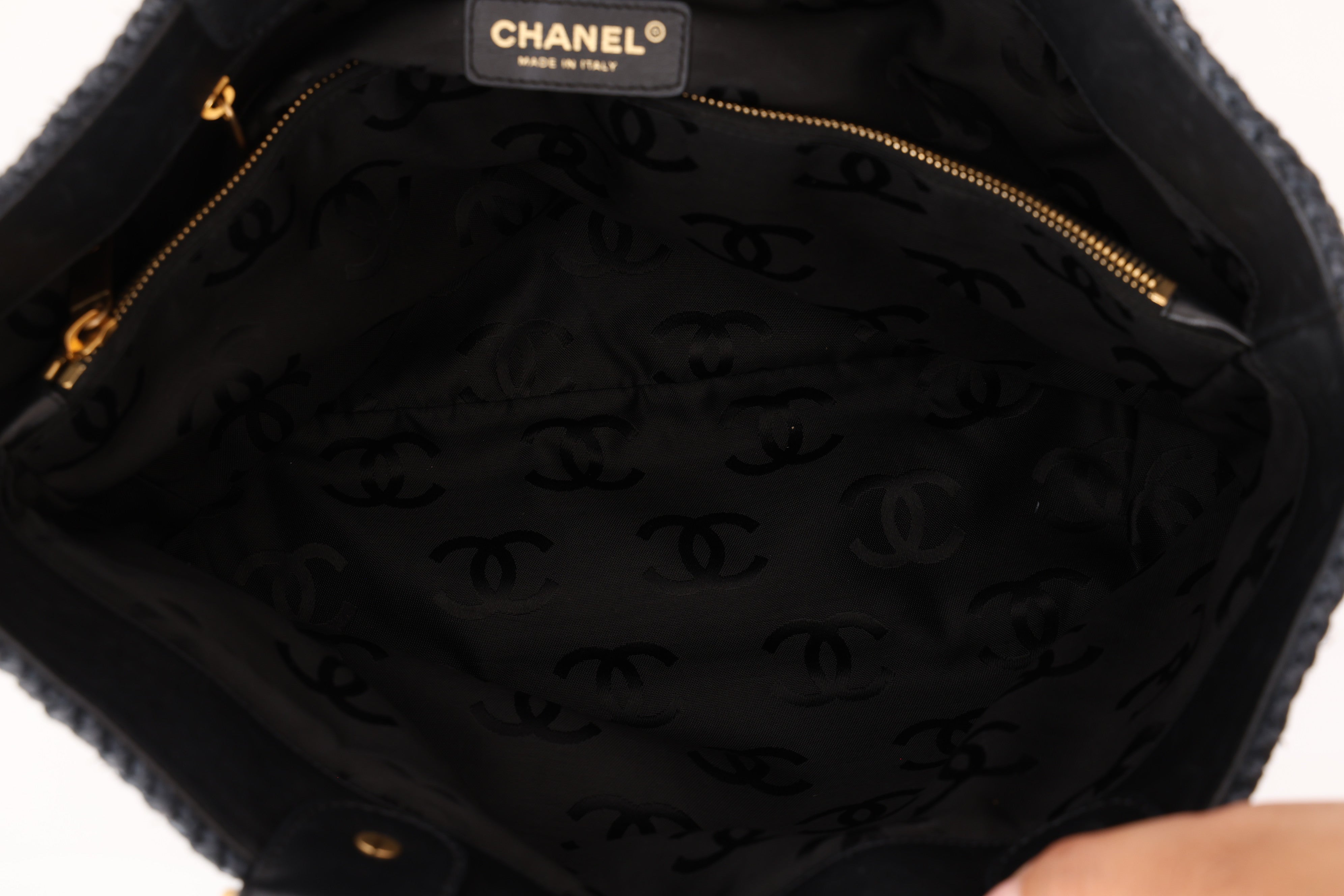 Chanel Raffia Turnlock Tote AGHW