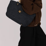 Chanel Raffia Turnlock Tote 2006 AGHW