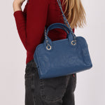 Chanel Deauville Bowling Bag Blue Caviar SHW