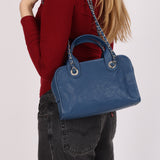 Chanel Deauville Bowling Bag Blue Caviar SHW