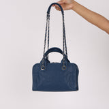 Chanel Deauville Bowling Bag Blue Caviar SHW