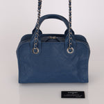 Chanel Deauville Bowling Bag Blue Caviar SHW