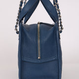Chanel Deauville Bowling Bag Blue Caviar SHW