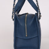 Chanel Deauville Bowling Bag Blue Caviar SHW