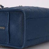 Chanel Deauville Bowling Bag Blue Caviar SHW
