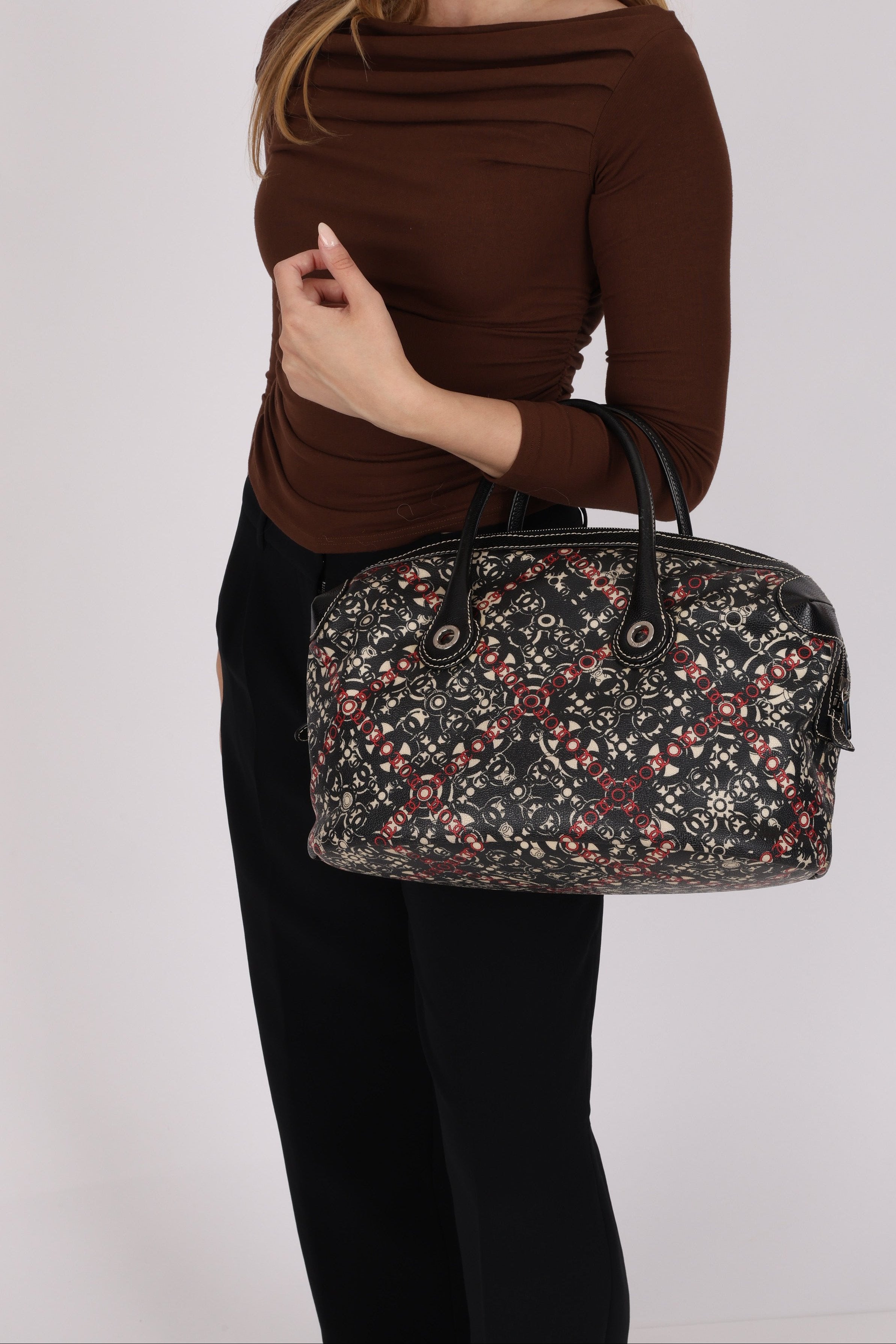 Chanel Optic Coco Bowler Bag Caviar SHW