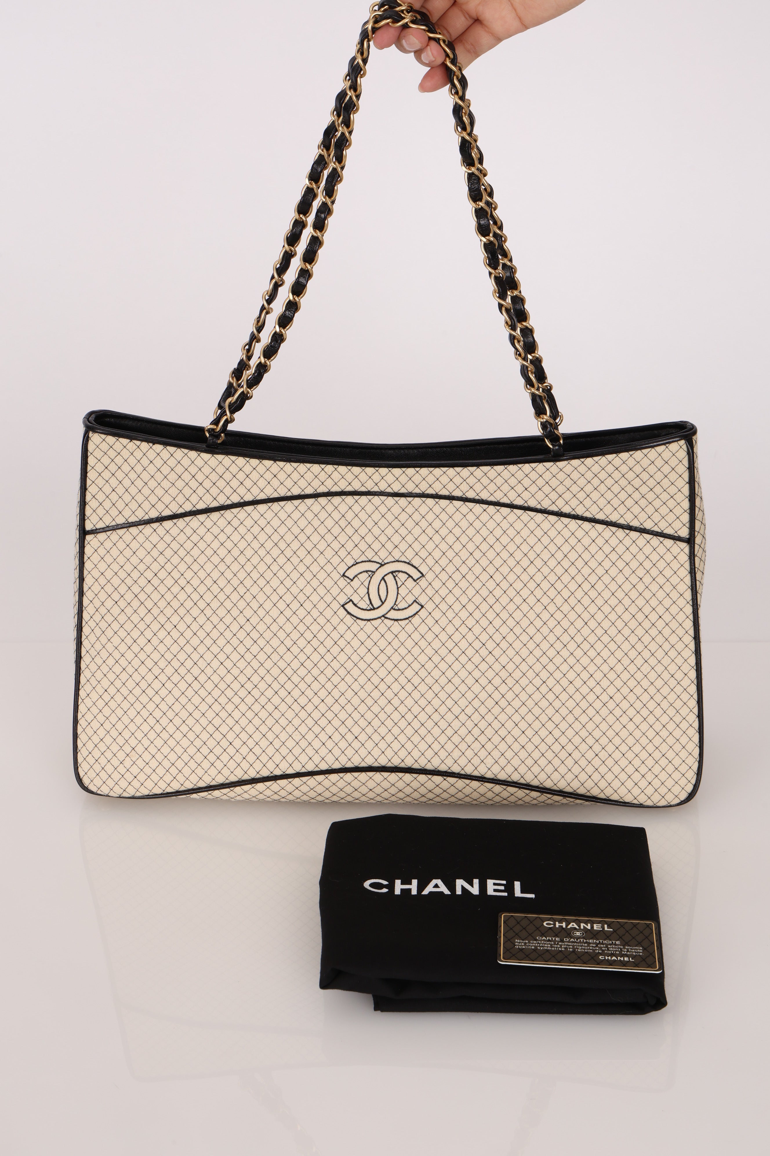 Chanel 72 Series Large Quilted Knit Tote AGHW