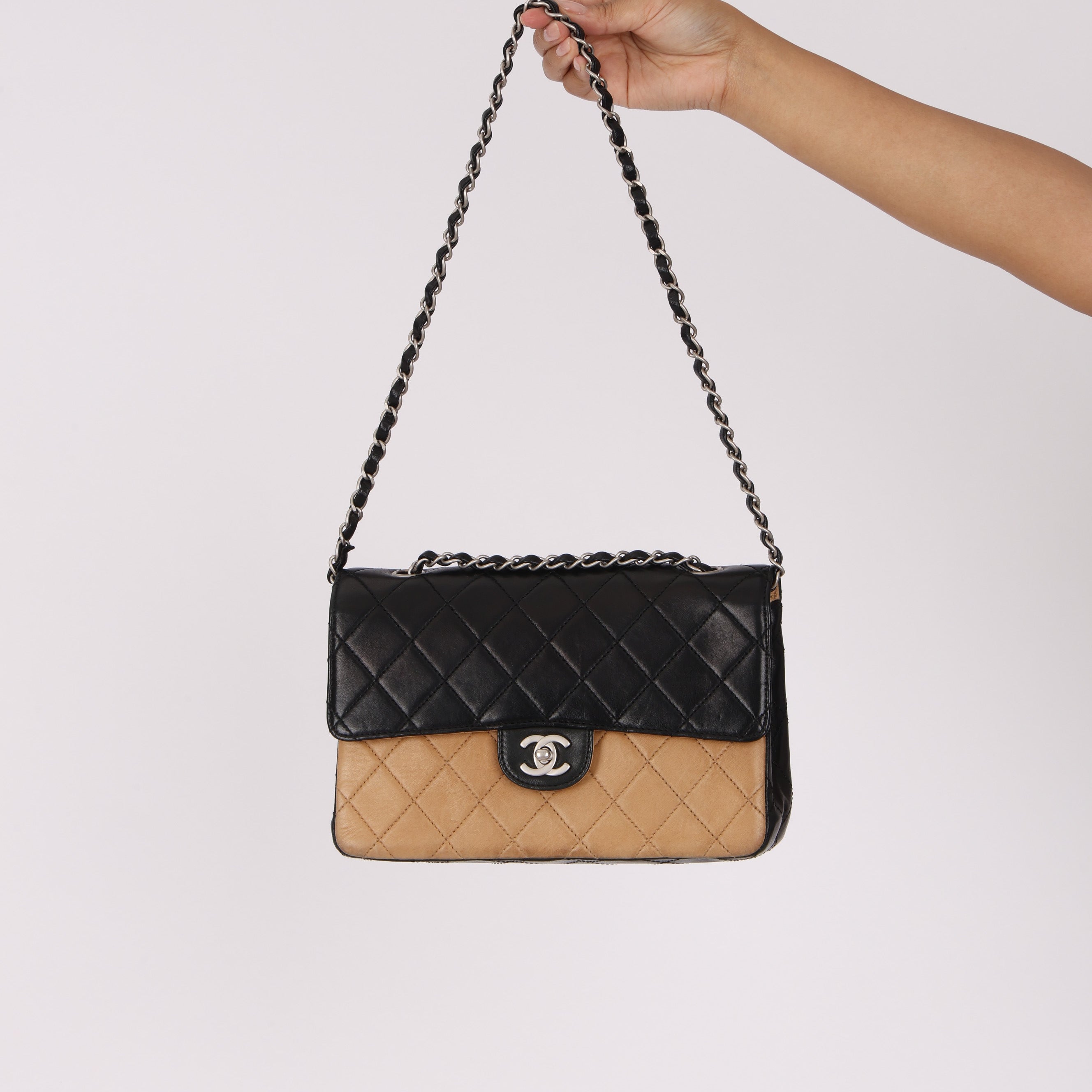 Chanel Medium Single Flap Bicolor Lambskin BSHW