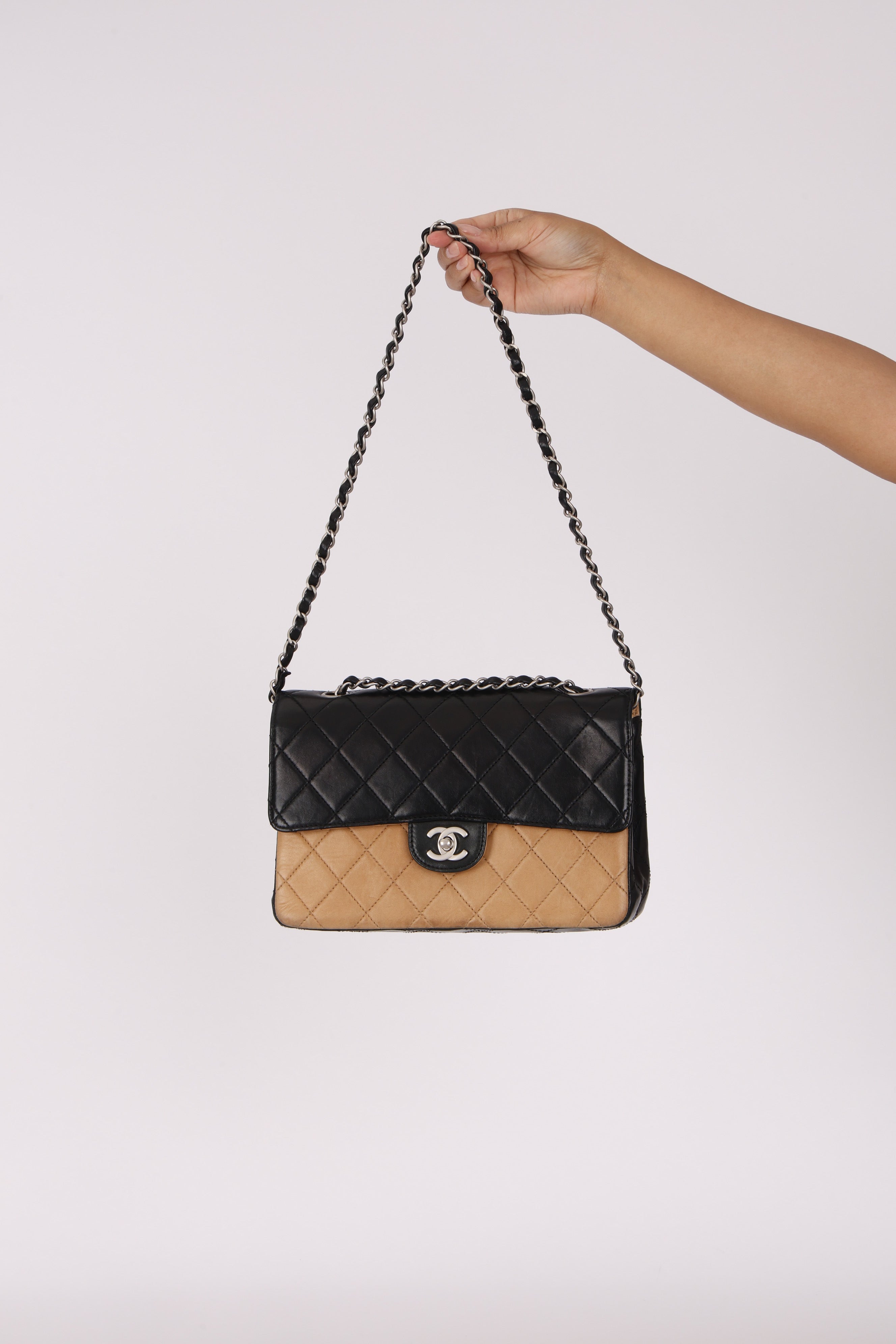 Chanel Medium Single Flap Bicolor Lambskin BSHW