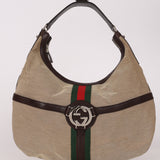 Gucci Interlocking G Reins Canvas Hobo