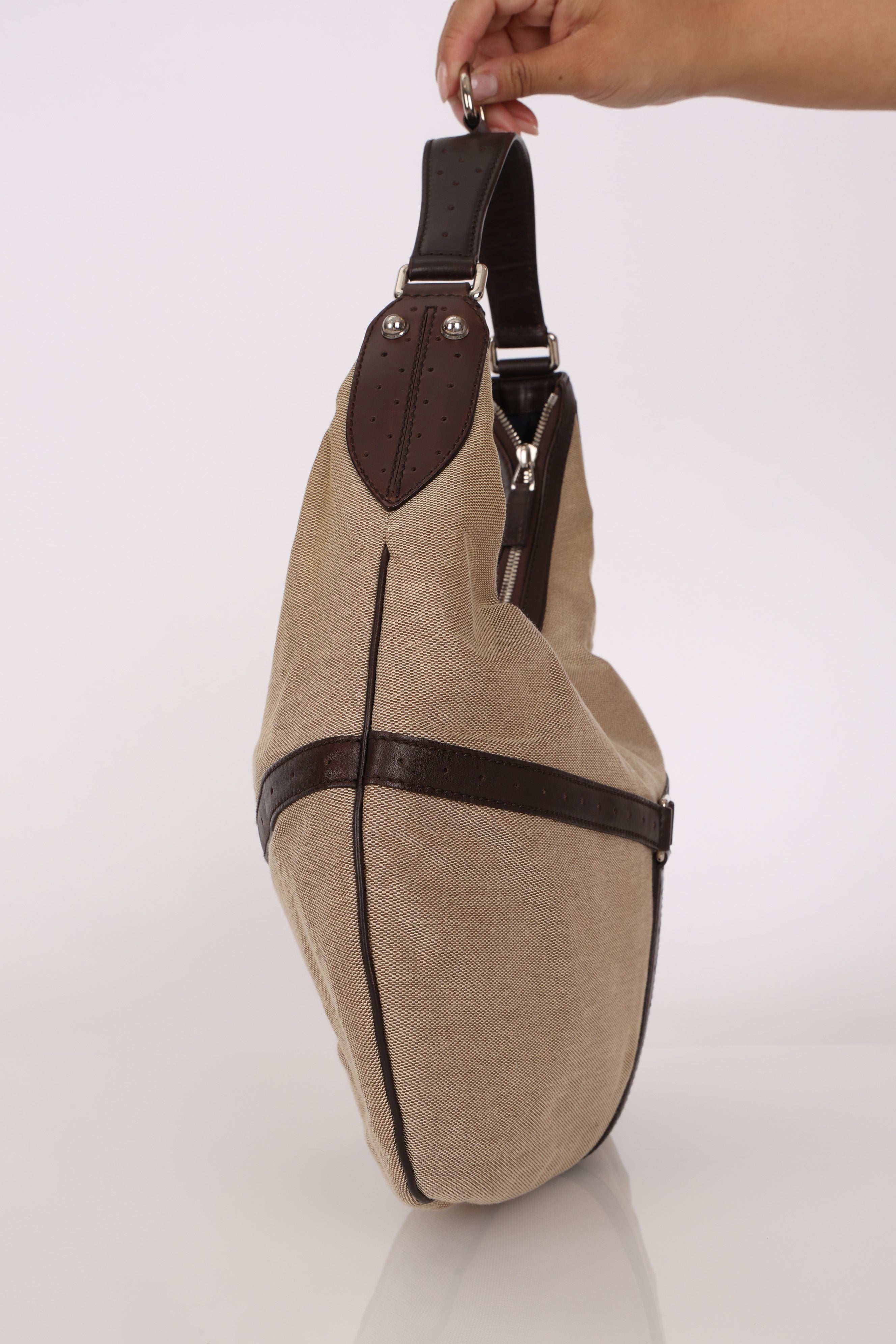 Gucci Interlocking G Reins Canvas Hobo