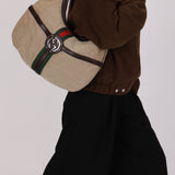 Gucci Interlocking G Reins Canvas Hobo