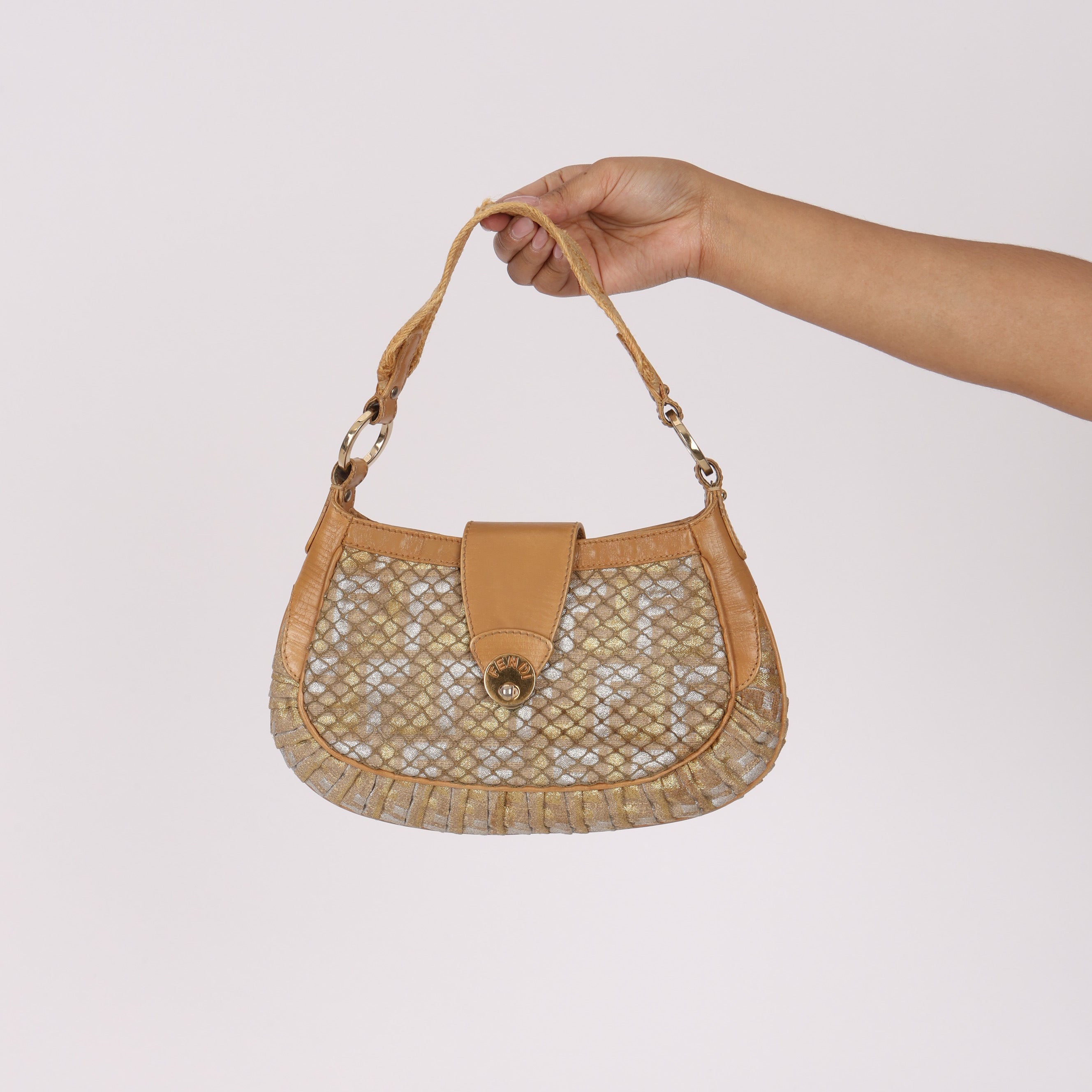 Fendi Zucca Mille Feuille Shoulder Bag