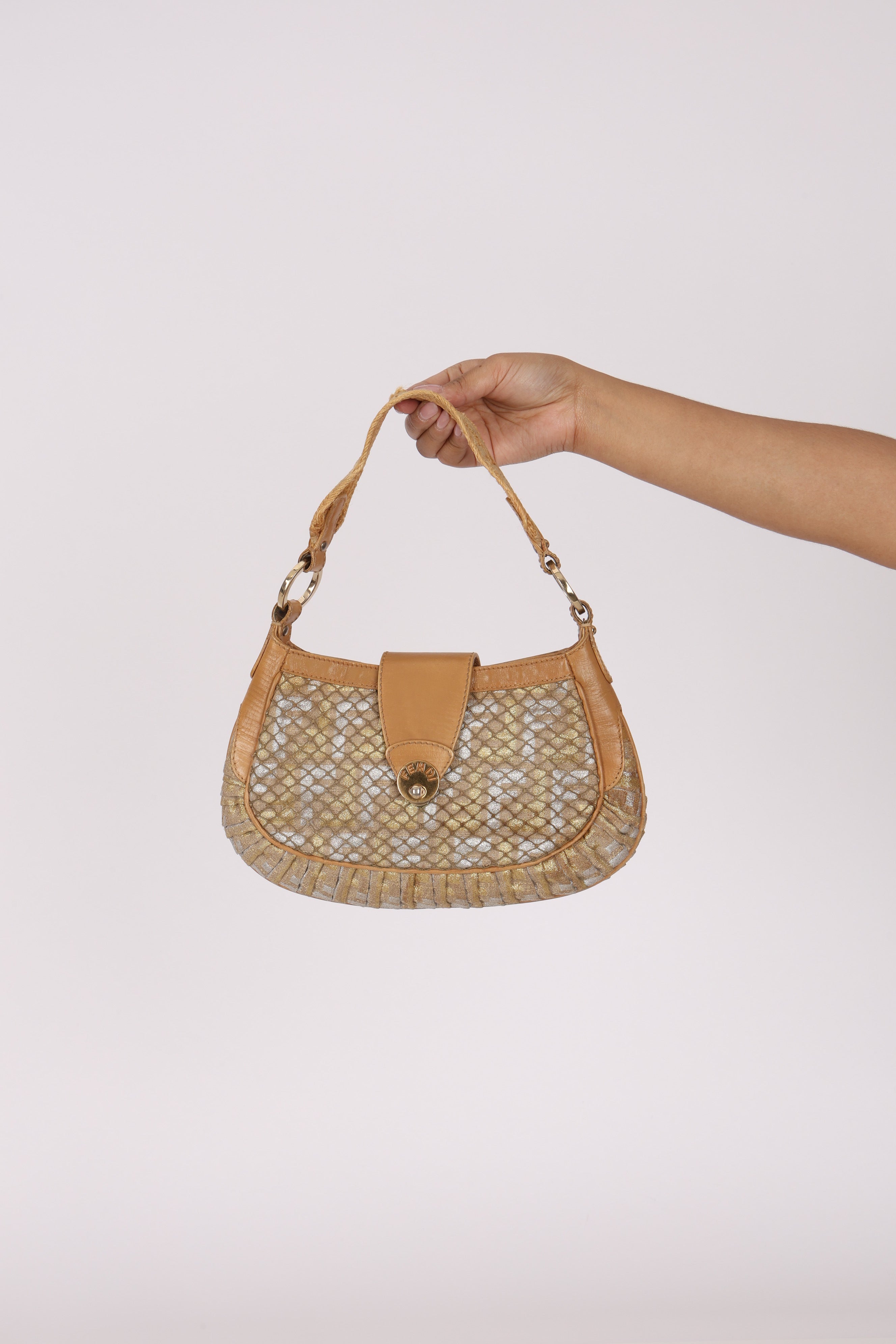 Fendi Zucca Mille Feuille Shoulder Bag