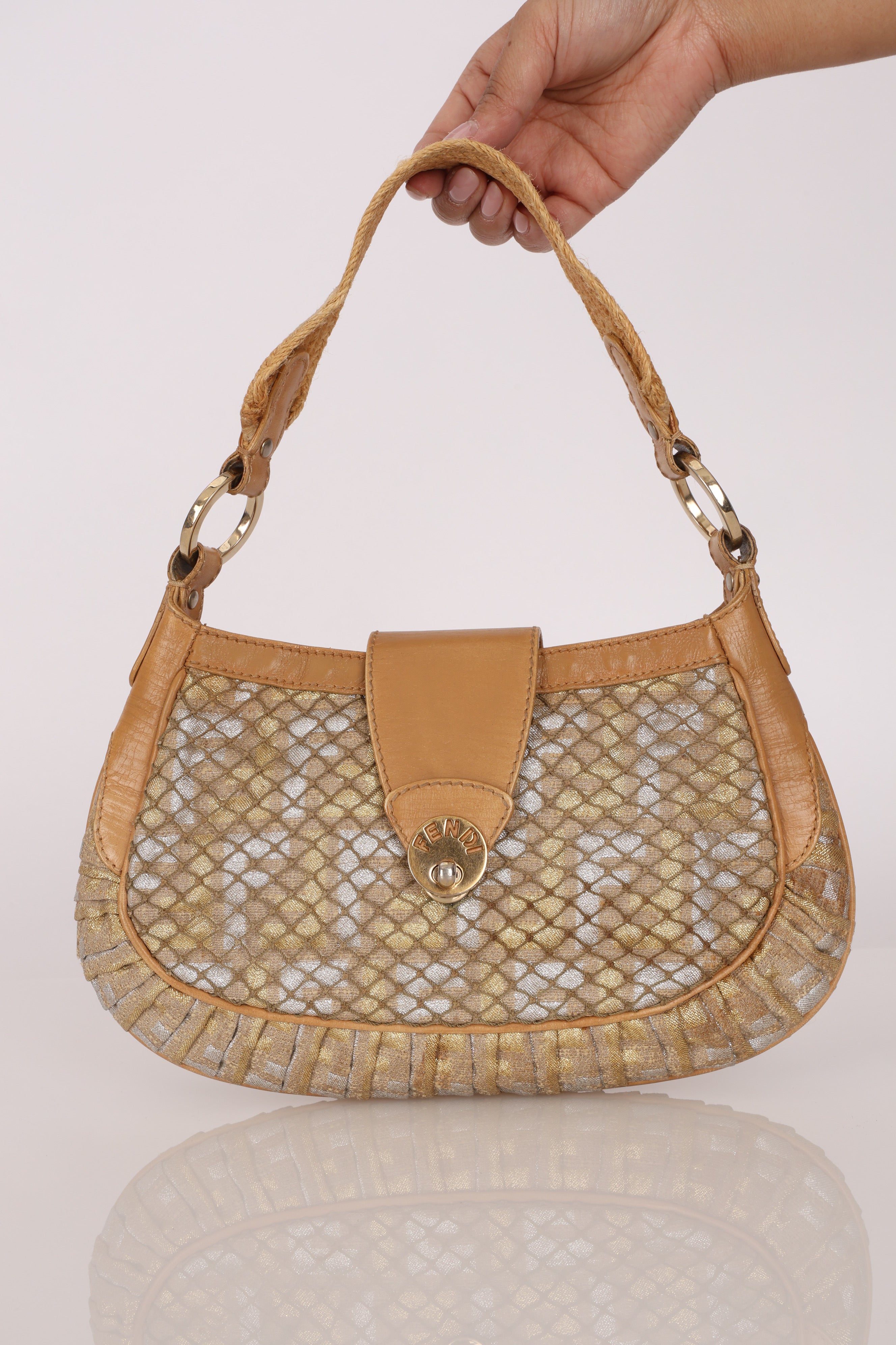 Fendi Zucca Mille Feuille Shoulder Bag