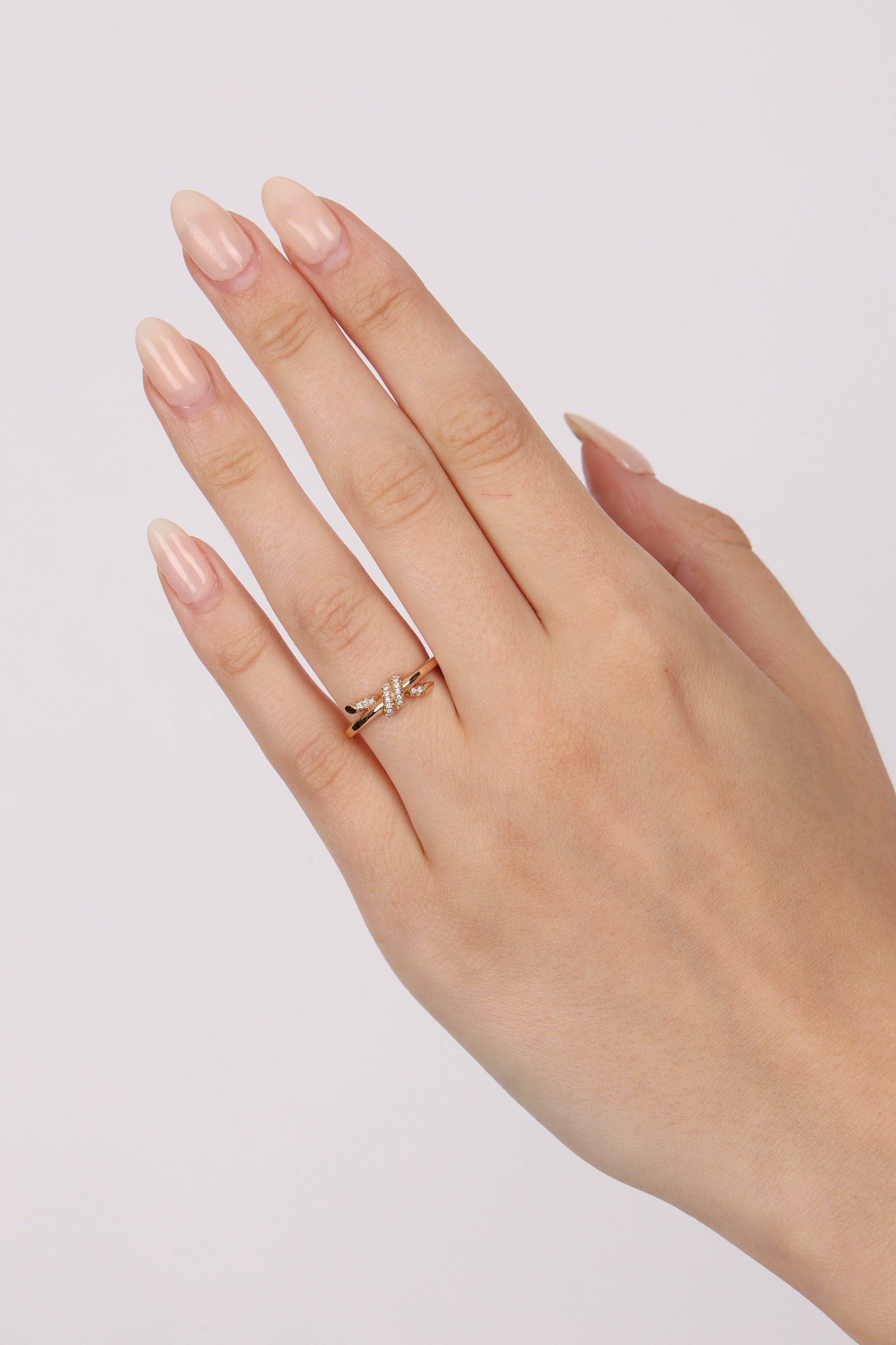 18K Tiffany & Co Gold Diamond Knot Ring