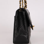 Chanel Small Single Flap w/ Pouch Black Lambskin 24K GP
