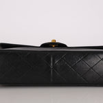 Chanel Small Single Flap w/ Pouch Black Lambskin 24K GP