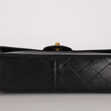 Chanel Small Single Flap w/ Pouch Black Lambskin 24K GP