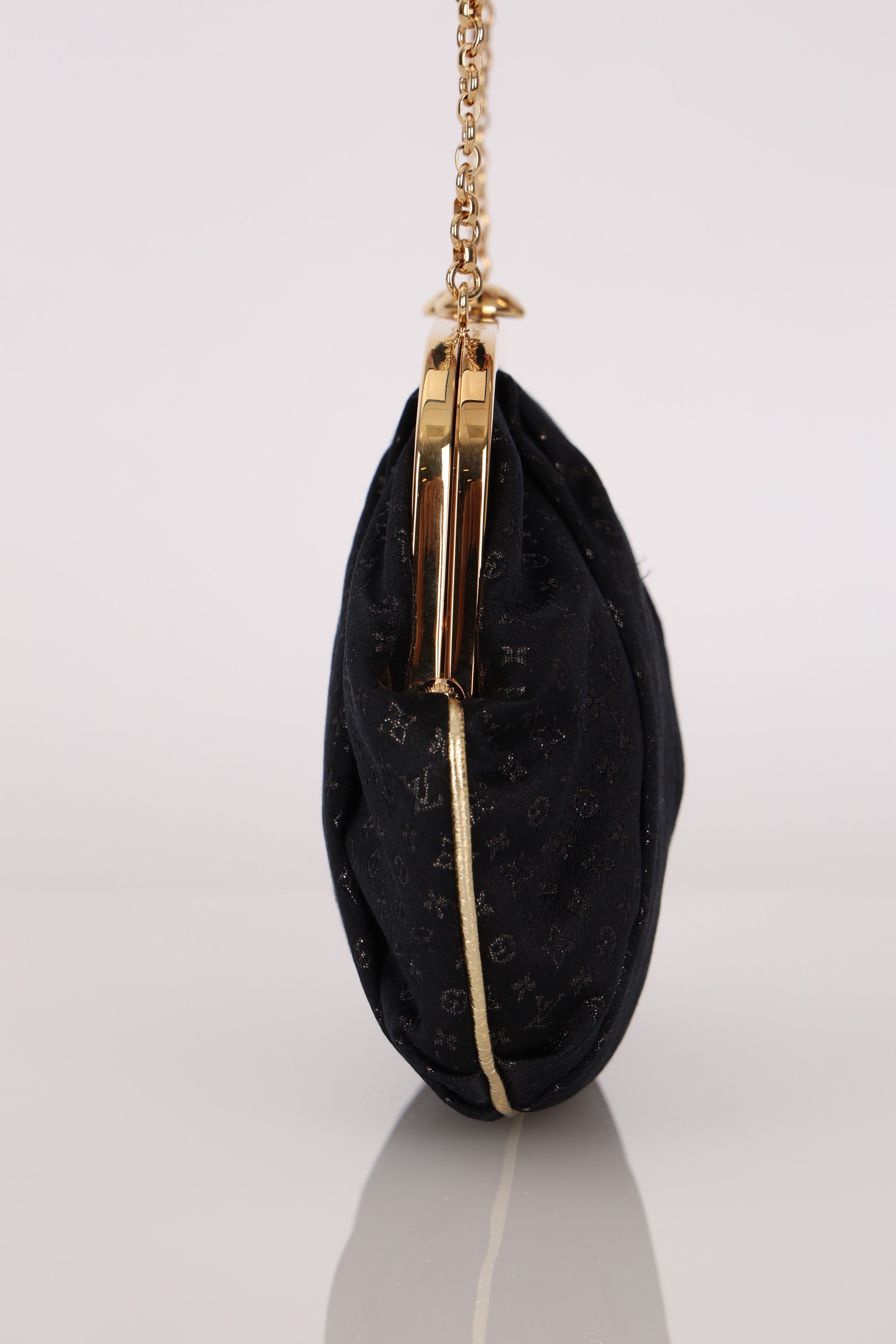 Louis Vuitton Aumoniere Satin Clutch on Chain