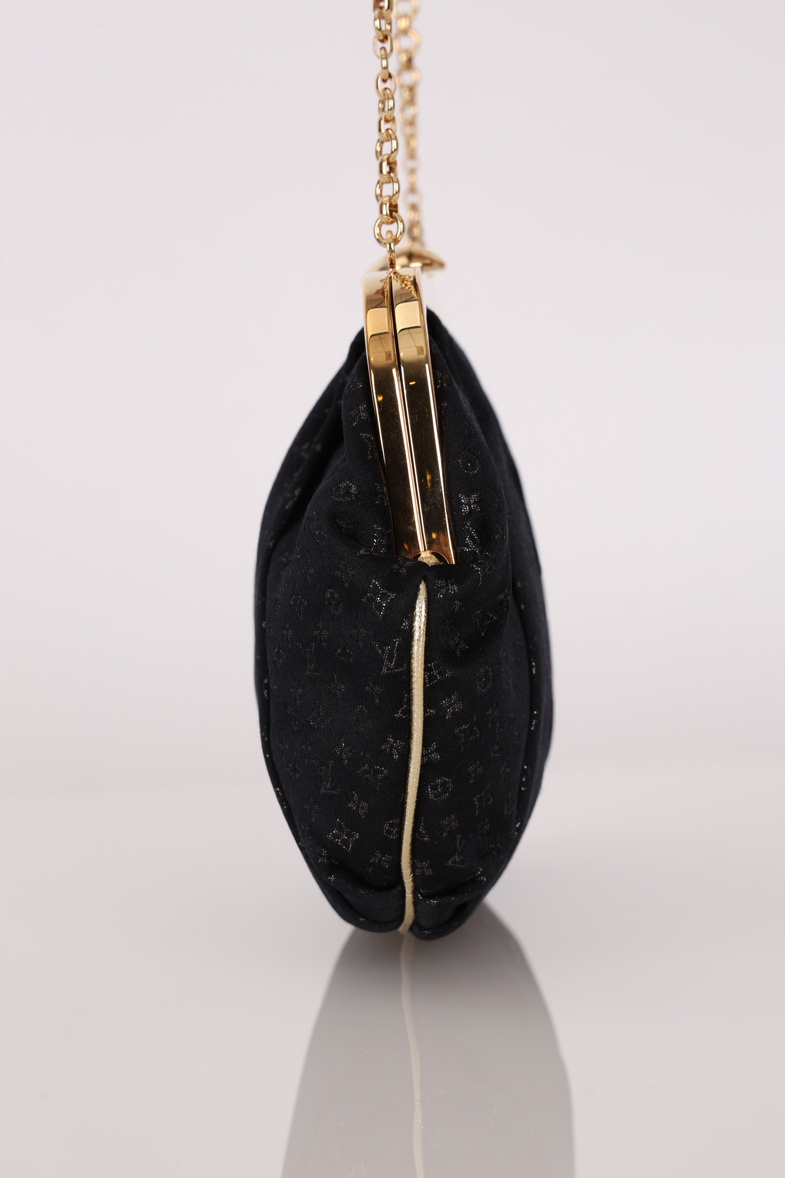 Louis Vuitton Aumoniere Satin Clutch on Chain