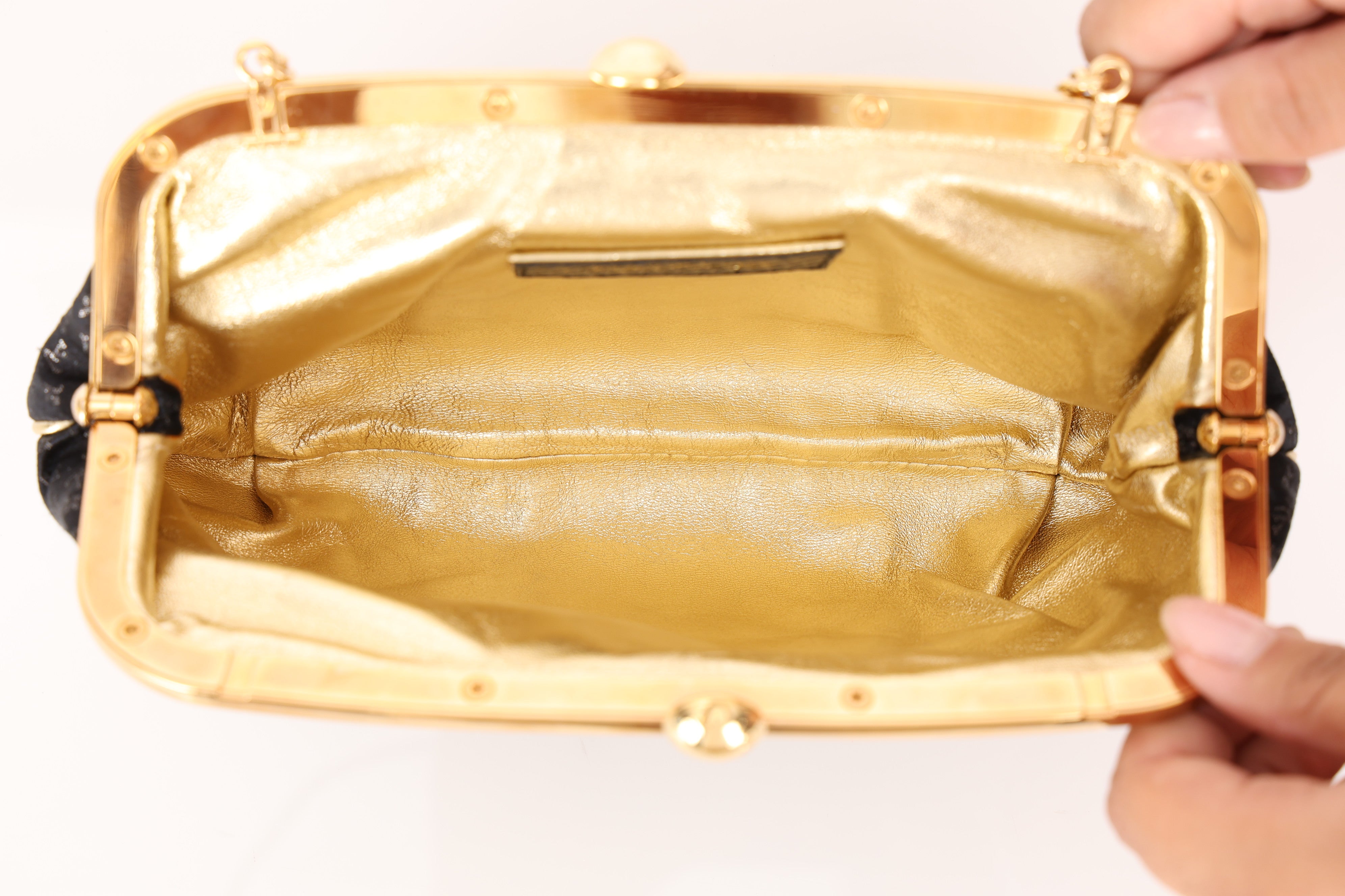 Louis Vuitton Aumoniere Satin Clutch on Chain