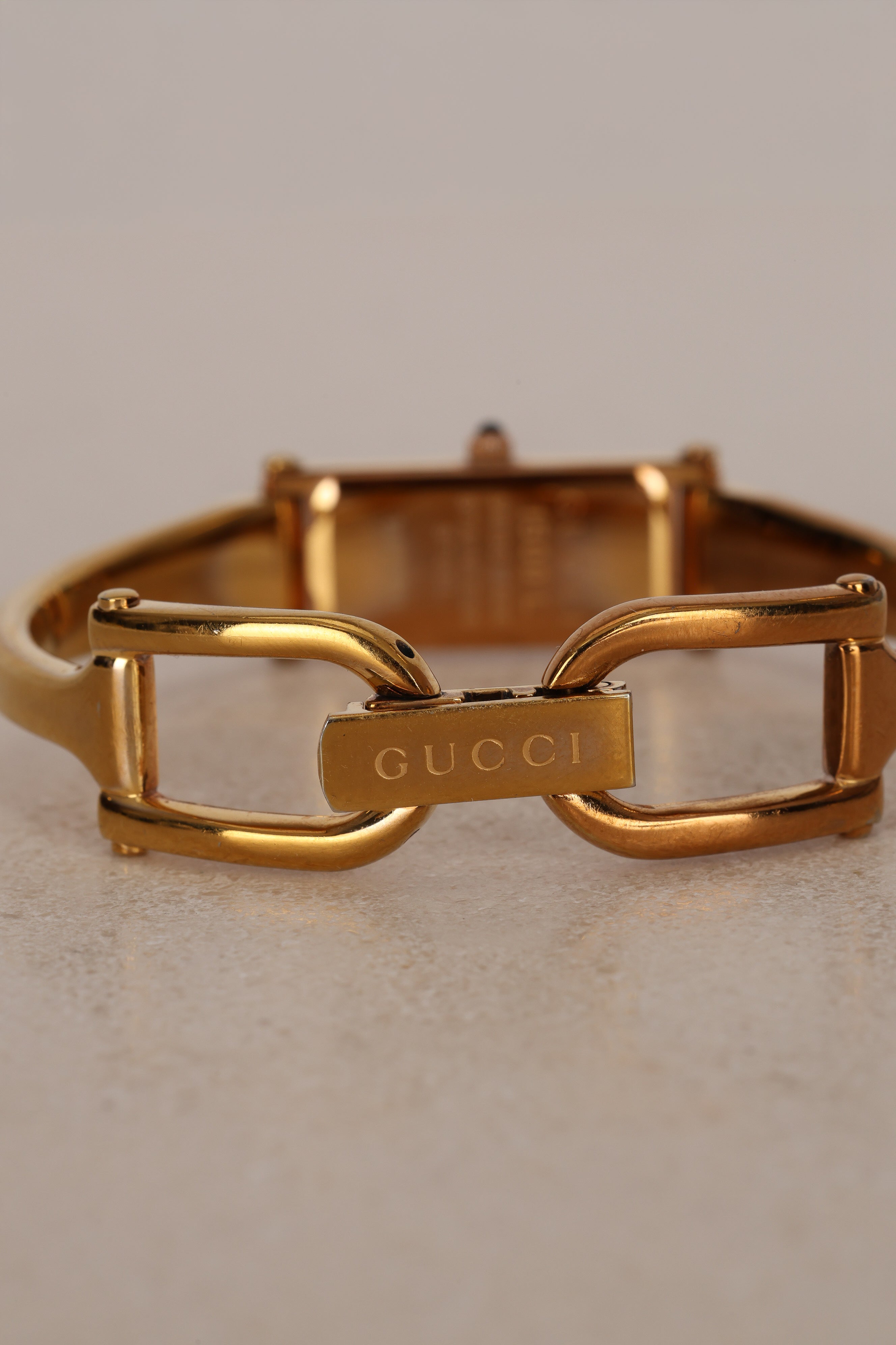 Gucci Monogram Shell Pearl Gold Watch