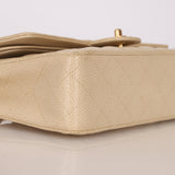 Chanel Medium Classic Double Flap Ivory Caviar BGHW