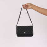 Rare Chanel Wild Stitch Wallet on Chain Black Caviar 2014 SHW (DONE)