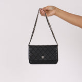 Rare Chanel Wild Stitch Wallet on Chain Black Caviar 2014 SHW (DONE)