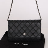 Rare Chanel Wild Stitch Wallet on Chain Black Calfskin 2014 SHW