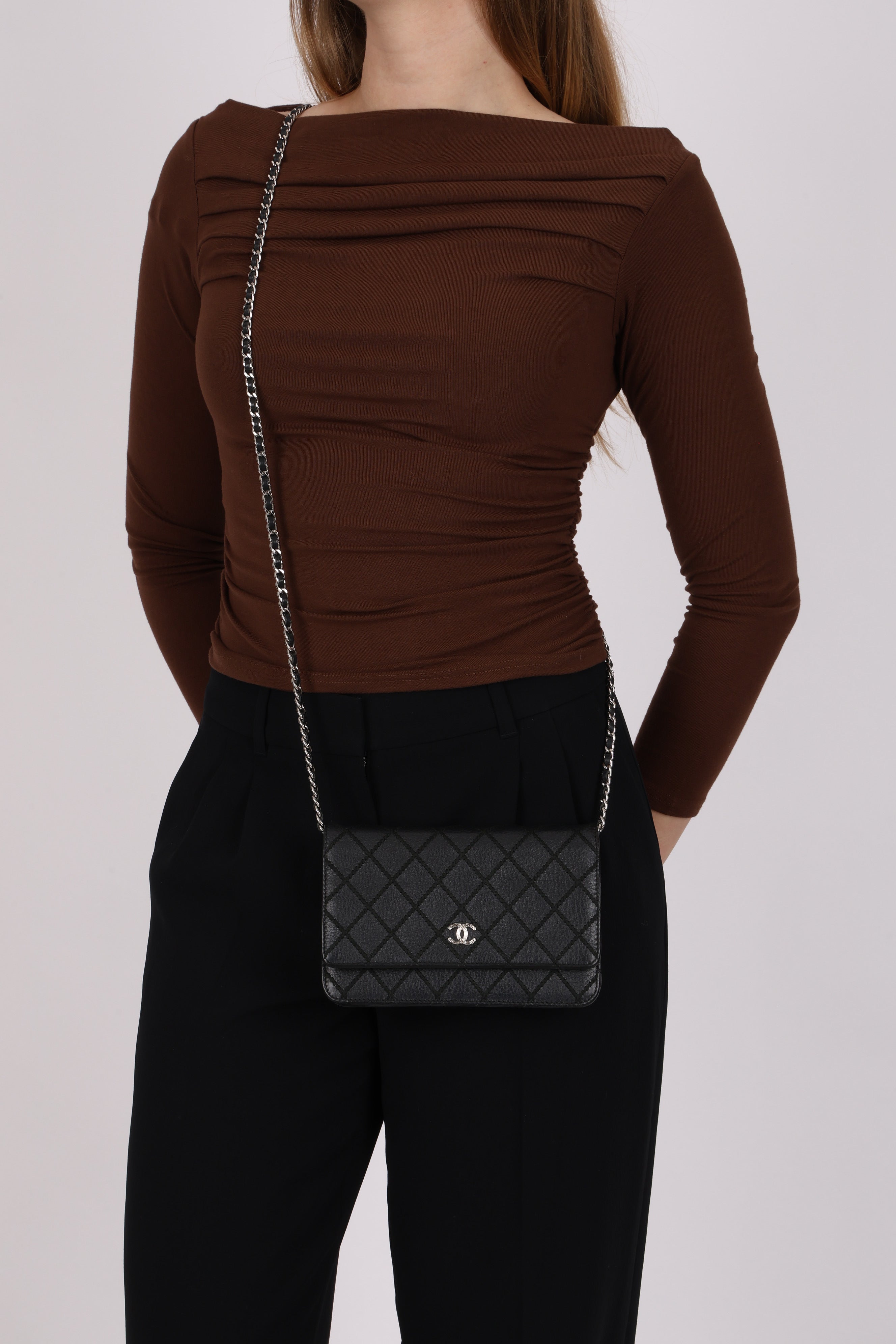 Chanel Stitched Wallet on Chain SHW