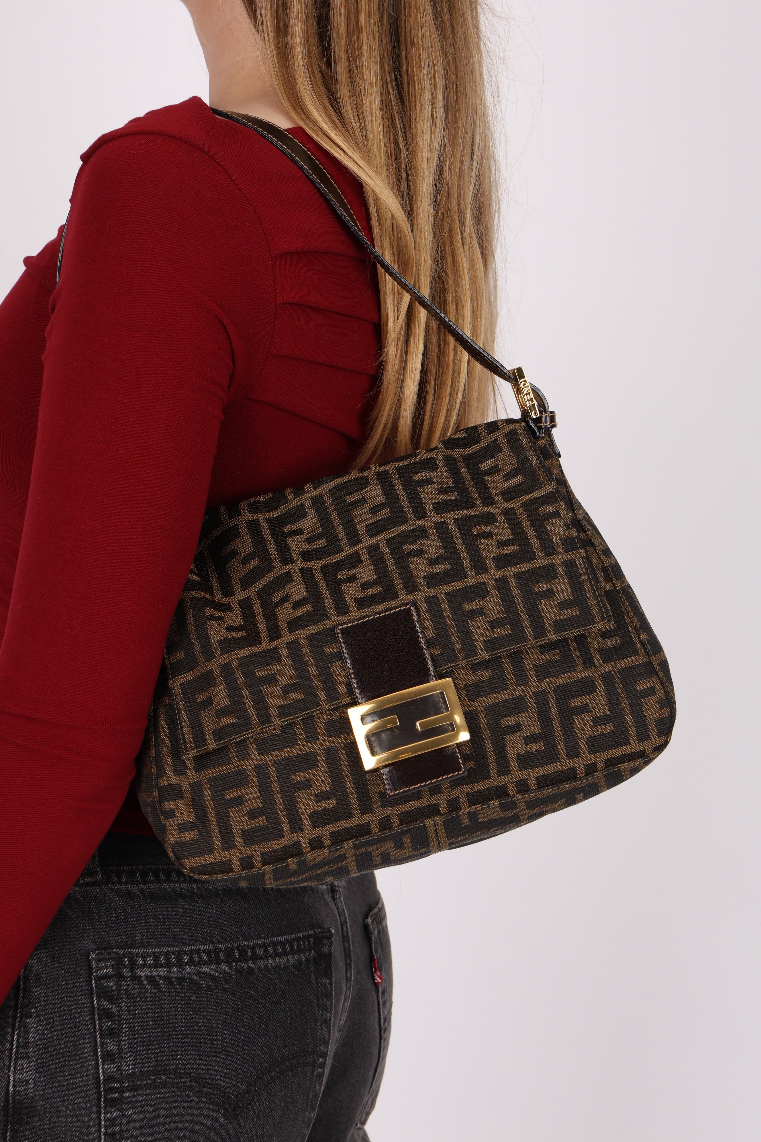 Fendi Zucca Mamma Baguette GHW