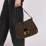 Fendi Zucca Mamma Baguette GHW