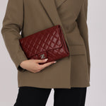 Chanel Single Flap Bordeaux Caviar SHW