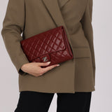 Chanel Single Flap Bordeaux Caviar SHW
