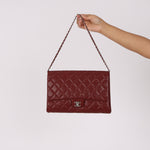 Chanel Single Flap Bordeaux Caviar SHW