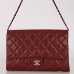 Chanel Single Flap Bordeaux Caviar SHW