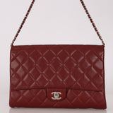 Chanel Single Flap Bordeaux Caviar SHW