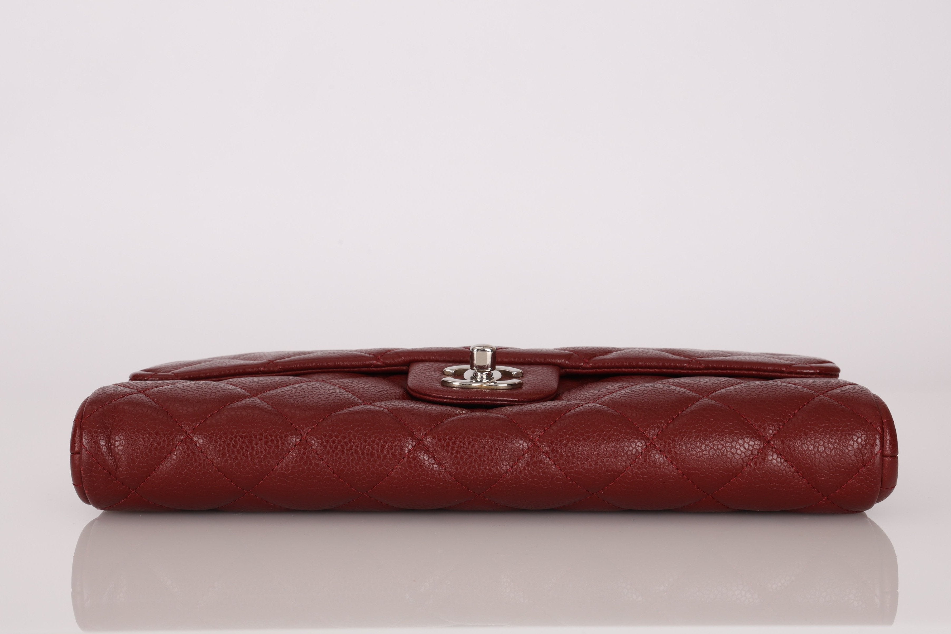 Chanel Single Flap Bordeaux Caviar SHW