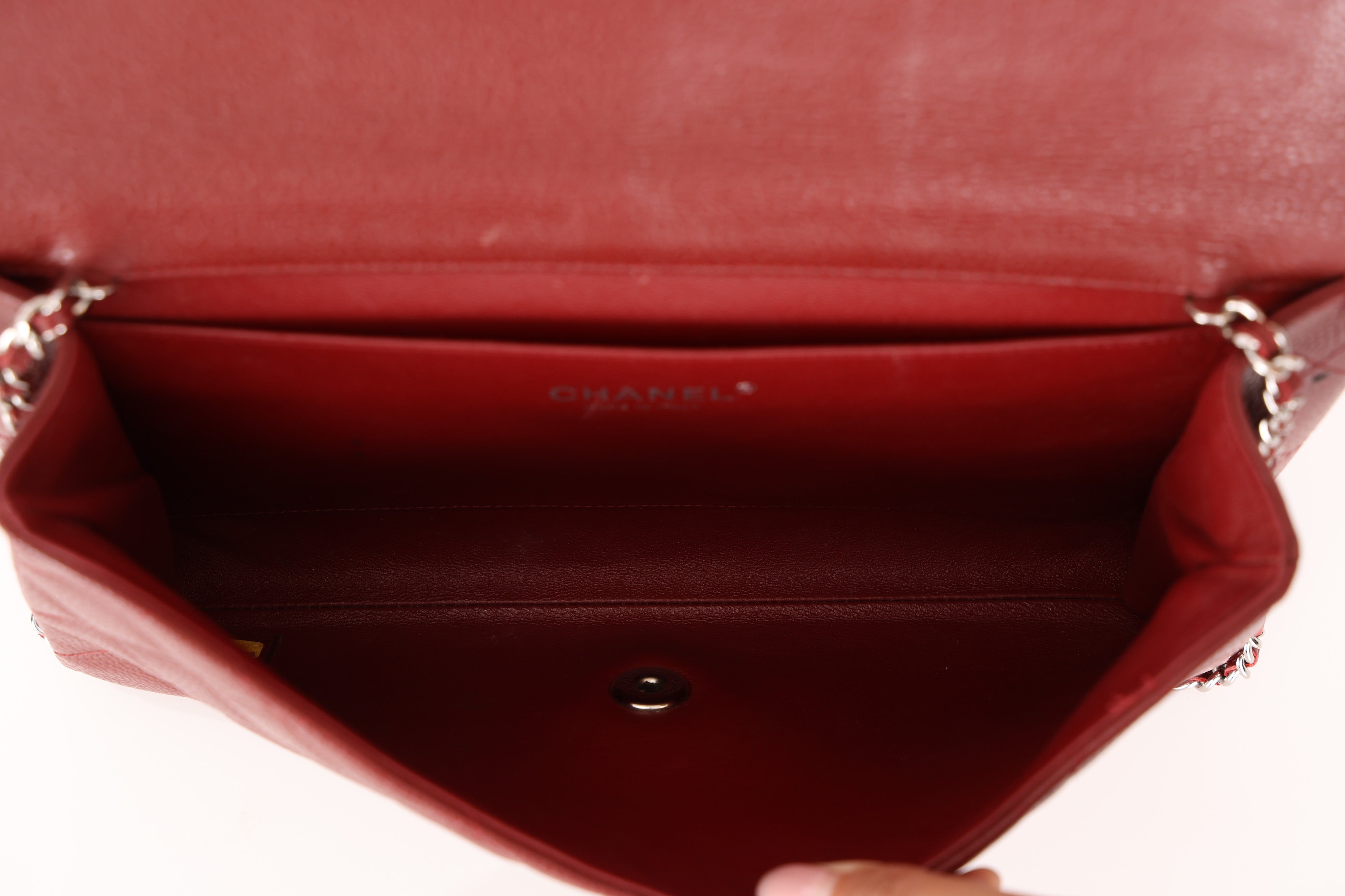 Chanel Single Flap Bordeaux Caviar SHW